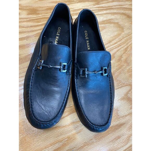 Cole Haan Penny Casual Shoes Mens 11 M Triple Black Leather Slip On Loafers S11 main image 6